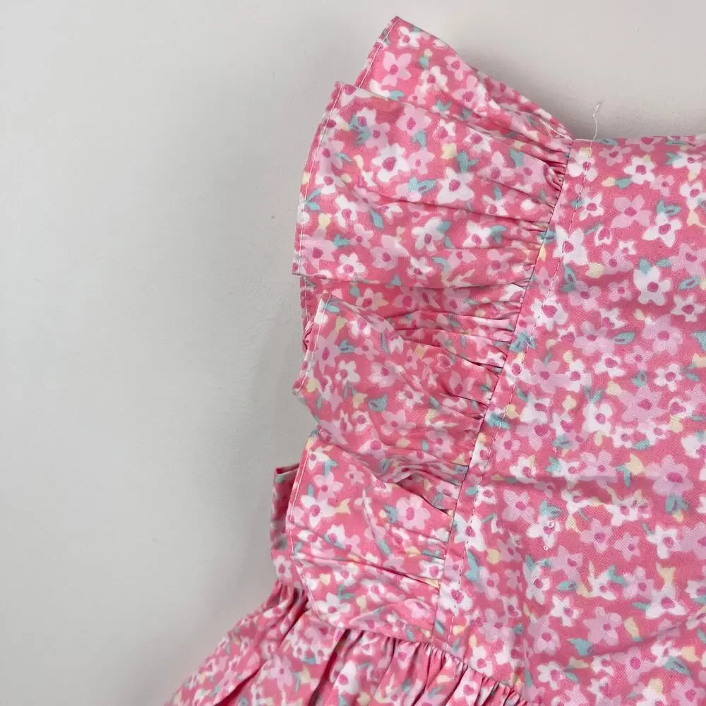 Vintage Samara Pink Floral Ruffle Dress 2T NWT